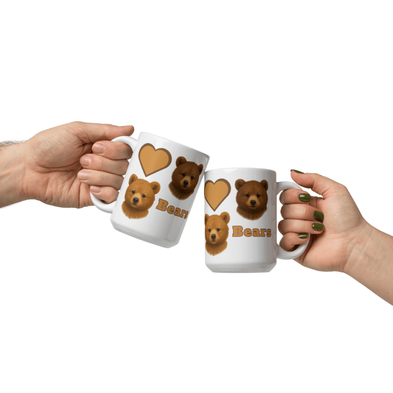 White Glossy Mug - Love Bears - #LA008