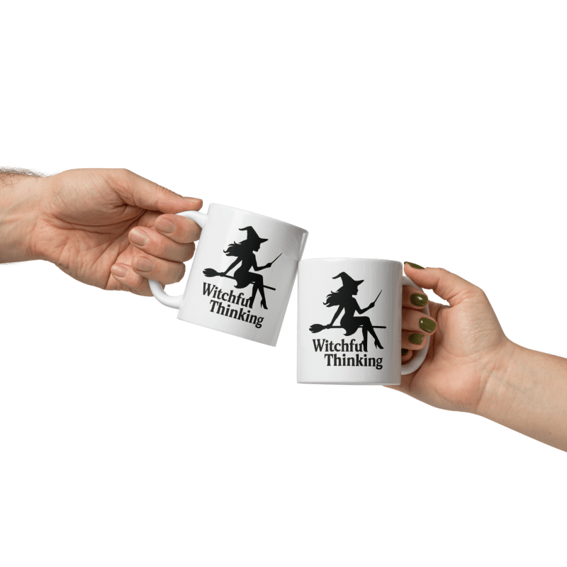 White Glossy Mug - Witchful Thinking #HA005