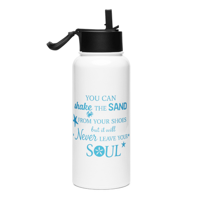 Stainless Steel Water Bottle with a Straw Lid- Shake Sand Soul #BT017