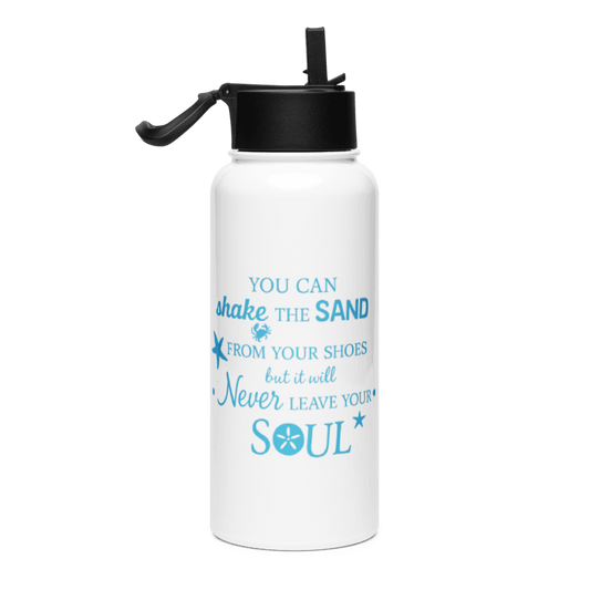 Stainless Steel Water Bottle with a Straw Lid- Shake Sand Soul #BT017