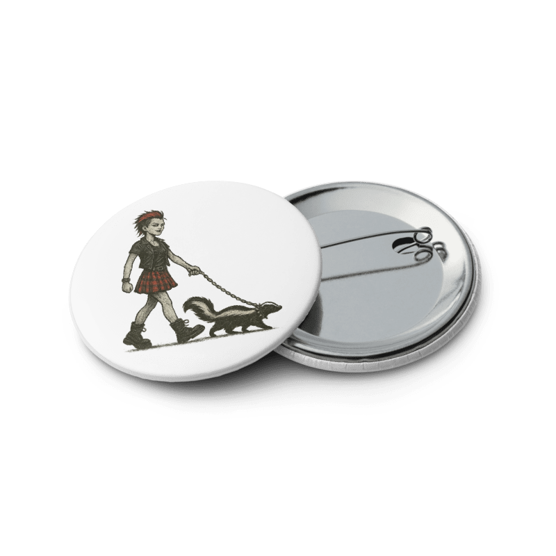 Set of 5 - 2.25" Pin Buttons- Animal Accomplices #AAB001