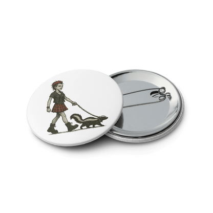 Set of 5 - 2.25" Pin Buttons- Animal Accomplices #AAB001