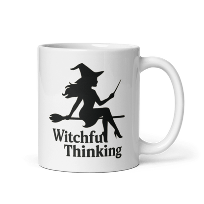 White Glossy Mug - Witchful Thinking #HA005