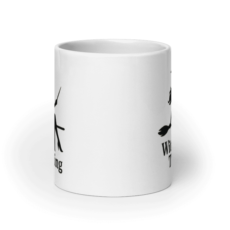 White Glossy Mug - Witchful Thinking #HA005