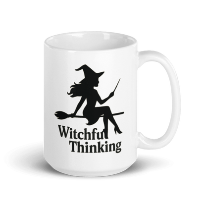 White Glossy Mug - Witchful Thinking #HA005
