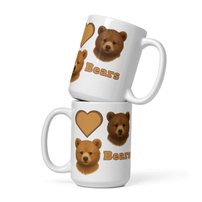 White Glossy Mug - Love Bears - #LA008