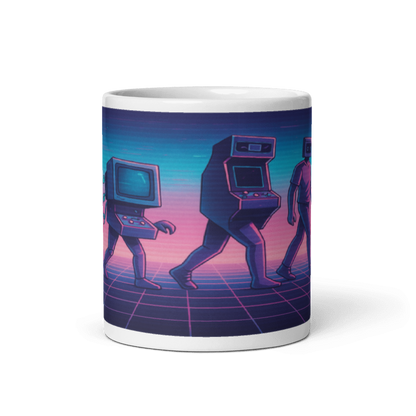 *White Glossy 11 oz Mug - Evolution of Vapor Wave #VP012