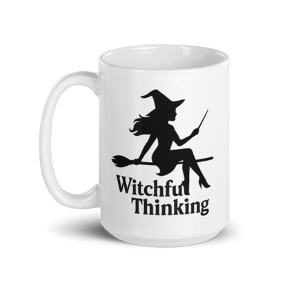 White Glossy Mug - Witchful Thinking #HA005