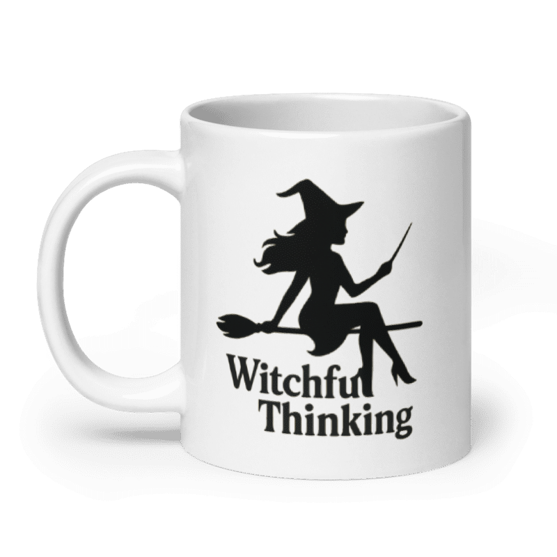 White Glossy Mug - Witchful Thinking #HA005