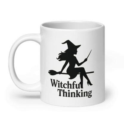 White Glossy Mug - Witchful Thinking #HA005