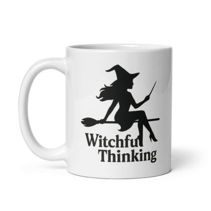 White Glossy Mug - Witchful Thinking #HA005