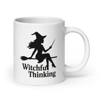 White Glossy Mug - Witchful Thinking #HA005
